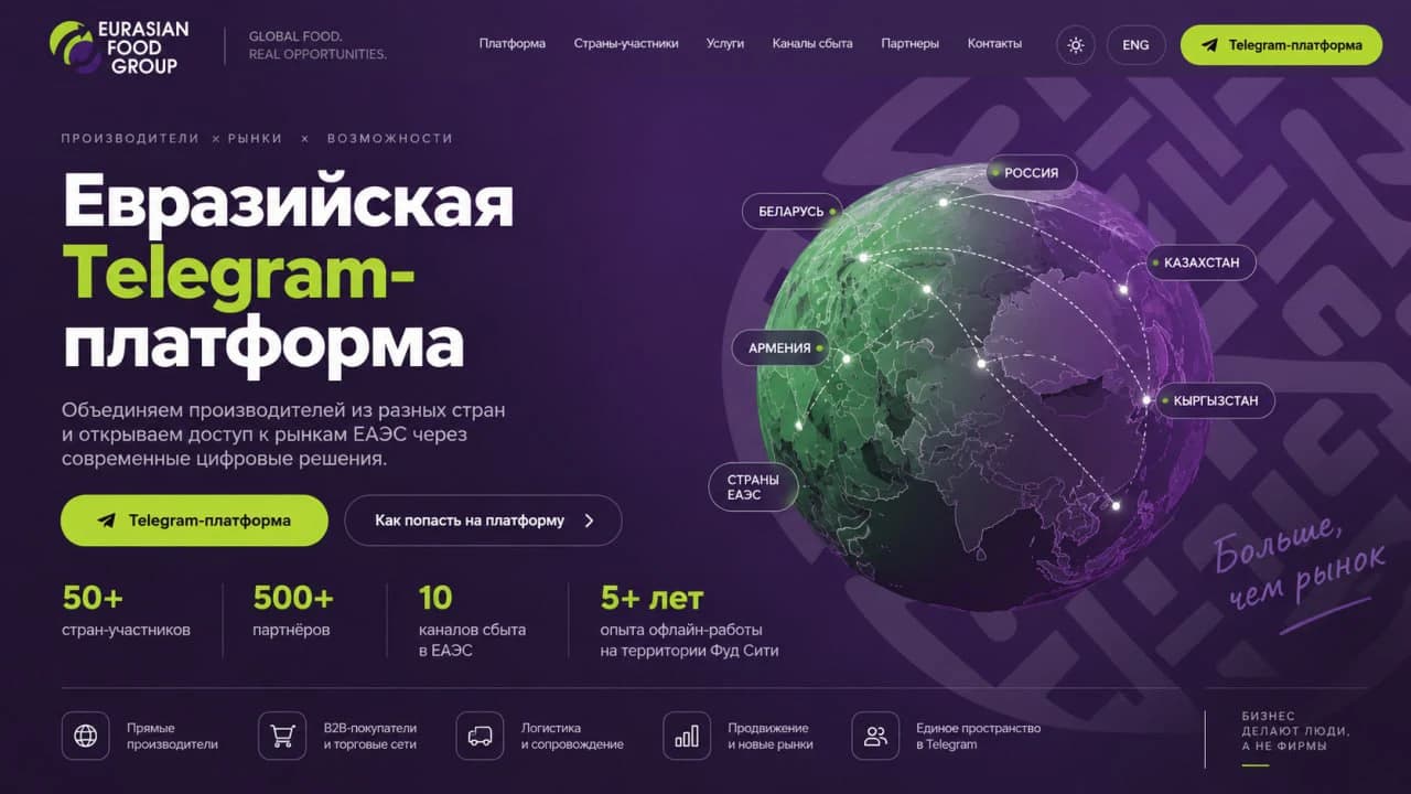 Презентационный экран Eurasian Food Group
